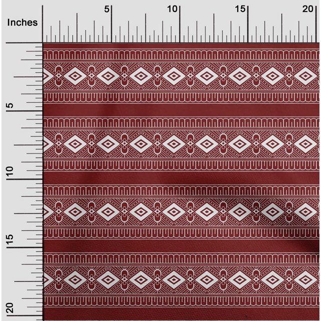 oneOone Viscose Chiffon Fabric Geometric Block Print Fabric By The Yard 42 Inch Wide