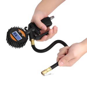 Inflator Universal Car Motorcycle Digital Tire Inflator Pump Gun Tyre Pressure Gauge Air Inflation