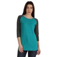 thumbnail image 1 of Inkmeso Womens Color Block Raglan Quarter Sleeve TShirt Baseball Tee Casual Sports Jersey Top, 1 of 8