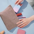 thumbnail image 4 of EGNMCR Closet Organizers and Storage Woolen Knitted Bag Striped Color-blocked Cosmetic Bag Pattern Cosmetic Bag Portable Cosmetic Bag Ins-style Pencil Case Polyester makeup pouch, 4 of 8