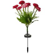 Rbaofujie Solar Lights Solar Powered Peony Flower Lamp Led Simulation 7-Head Silk Peony Flower Ground Insertion Lamp Courtyard Decoration Lamp Outdoor Solar Lights