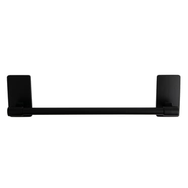 Era Guru Hand Towel Bar with Self Adhesive Strips, Black, 12in.