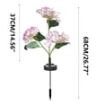 thumbnail image 3 of Wzzjkit Solar Powered Three Headed Embroidered Simulation Flower Lamp for Outdoor Courtyard Decoration Floor Lamp, 3 of 5