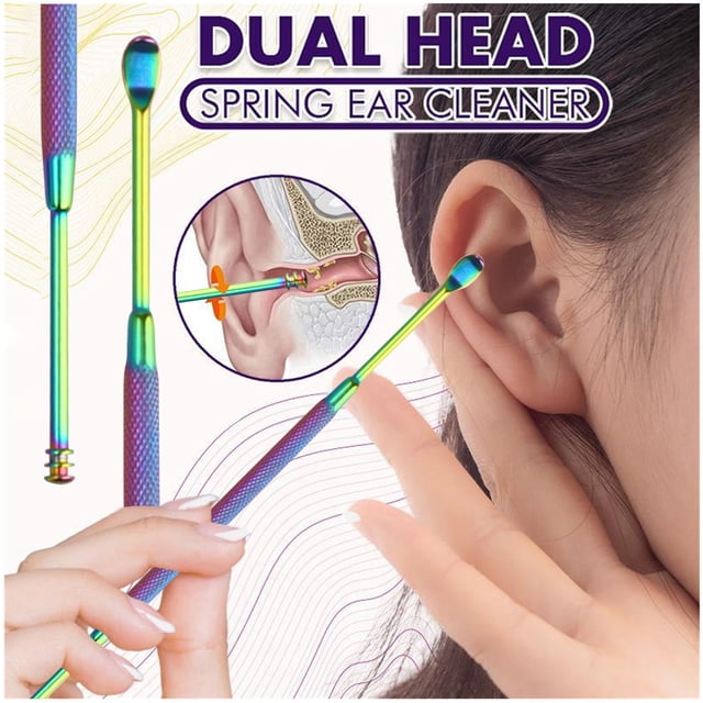 Women Fashion Dual Head Ear Cleaner Ear Pick Spoon Wax Removal Care Cleaner Tools