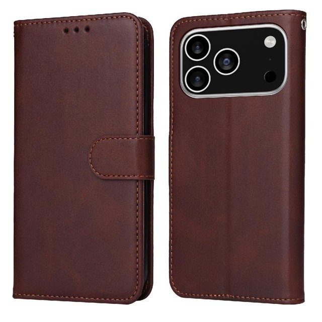 Compatible avec iPhone 17 Pro Étui Découpes Précises Étui à Rabat Fermeture Magnétique Fentes pour Cartes