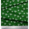 thumbnail image 2 of Soimoi Green Rayon Fabric Coral Ocean Print Sewing Fabric Yard 42 Inch Wide, 2 of 2