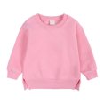 thumbnail image 1 of Coats for Girls Boys Sweater Coat Round Neck Small Medium Pullover Solid Fleece, 1 of 4