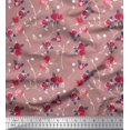 thumbnail image 1 of Soimoi Polyester Crepe Fabric Leaves, & Rose Floral Decor Fabric Printed Yard 52 Inch Wide, 1 of 3