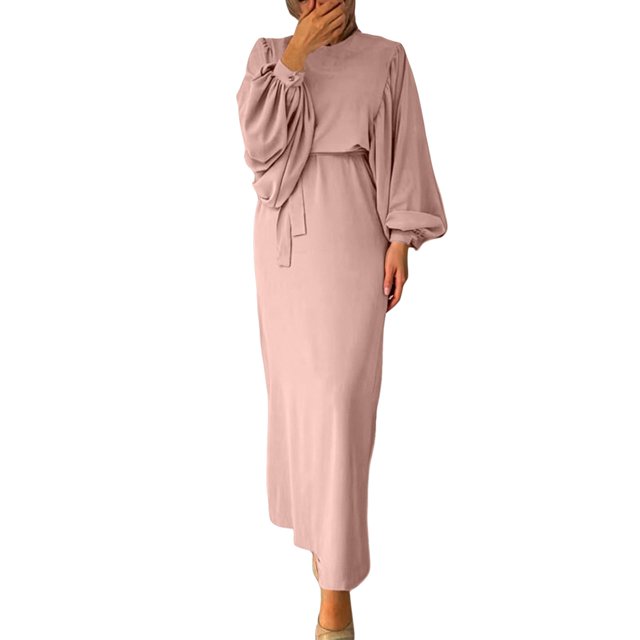 2 Pcs Robes Musulmanes pour Femmes Abaya - Robe de Prière de Dubaï, Longue Robe Cardigan Maxi, Confortable et Stylée