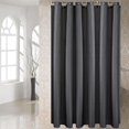 thumbnail image 1 of Polyester Fabric Pure Color Shower Curtain Hotel Quality Machine Washable Waterproof Shower Curtain Liner With Hooks, 1 of 4