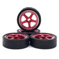 thumbnail image 3 of 4X 1/28 Remote Control Model Car Wheel Rim Simulated Modification Vehicle Part Replacement for WLtoys 284131 K969 K979 K989 K999 Red, 3 of 6