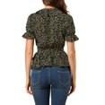 thumbnail image 3 of INSPIRE CHIC Women's Sweet Fruit Crossover V Neck Short Sleeves Ruffle Wrap Blouse, 3 of 6