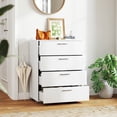 thumbnail image 2 of Costway 4 Drawer Storage Cabinet with Metal Legs & Handles Anti-Toppling Devices White, 2 of 10