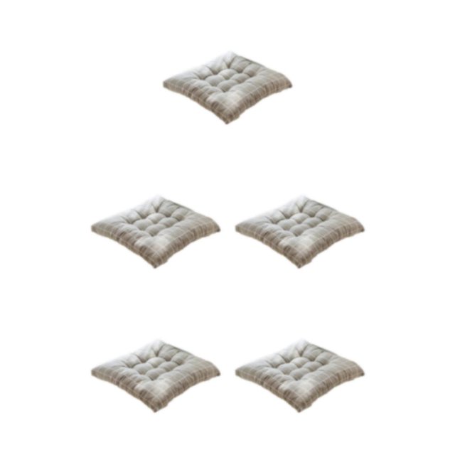 Wweixi Cushion Pad For Square Chair - Soft And Comfortable Wide Range Of Uses Square Chair Cushion gray grid 5Set