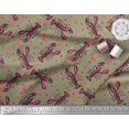 thumbnail image 3 of Soimoi Rayon Fabric Dot & Lobster Ocean Printed Craft Fabric by The Yard 56 Inch Wide, 3 of 3