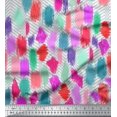 thumbnail image 3 of oneOone Cotton Cambric Fabric Chevron & Brush Stroke Panel Printed Craft Fabric BTY 56 Inch Wide, 3 of 3