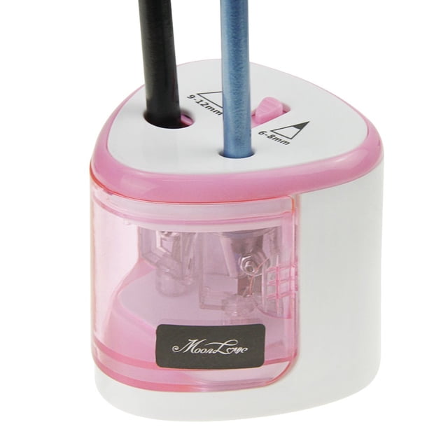 RUIXIB Taille-Crayon Électrique Rose Portable Automatique Taille-Crayon Coupe-Crayon Robuste pour École Maison Taille-Crayon à Piles (Piles Non Incluses)