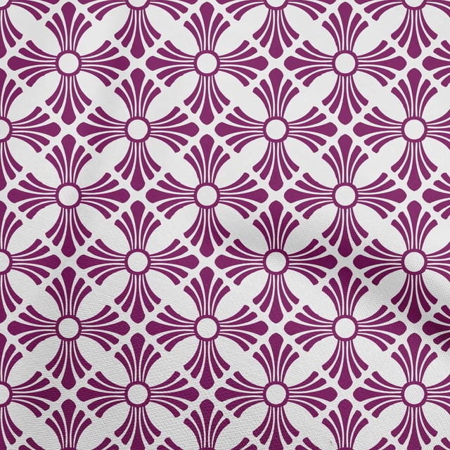 oneOone Rayon Plum Fabric Mosaic Sewing Material Print Fabric By The Yard 56 Inch Wide
