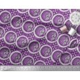 thumbnail image 2 of Soimoi Velvet Fabric Floral & Paisley Block Print Sewing Fabric Yard 58 Inch Wide, 2 of 3