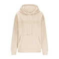thumbnail image 3 of Besolor Womens Plus Size Hoodies Long Sleeve Drawstring Pullover Tops Casual Loose Fall Winter Hooded Sweatshirts, 3 of 7