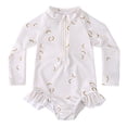 thumbnail image 3 of Girls Rash Guard Swimwear Fashion Sun Protection Long Sleeve Baby Girl Bathing Suit 12-24 Months, 3 of 7