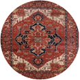 thumbnail image 1 of Ahgly Company Indoor Round Mid-Century Modern Dark Almond Brown Persian Area Rugs, 7' Round, 1 of 6