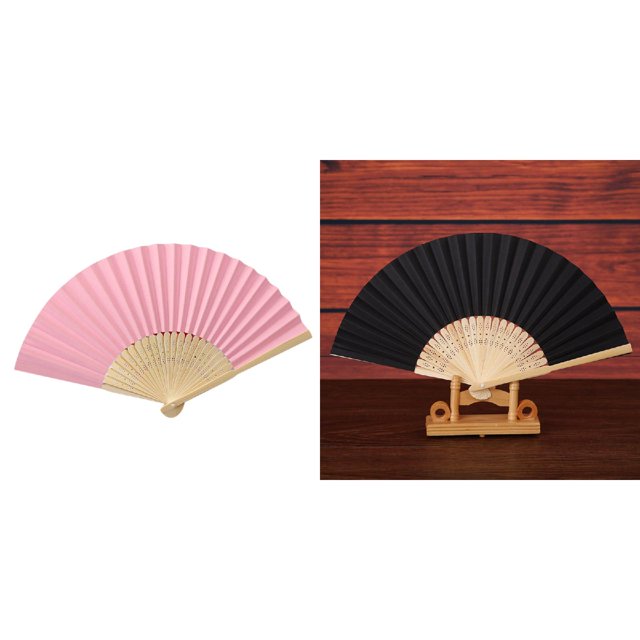 (2-Pack) Rinsvye Solid Fan Folding Teen Decorations 14 Party Wedding Hand Dance Tissue Pom Poms Held Silk Pattern Color Thank You for Your Service Banner Tools & Home Improvement