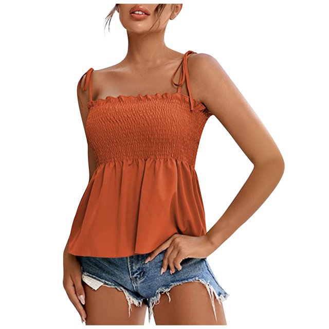 Birdeem T-Shirt à Bretelles pour Femmes, Sans Manches, Design Plissé, Mode Aguichant, Tops d'Été