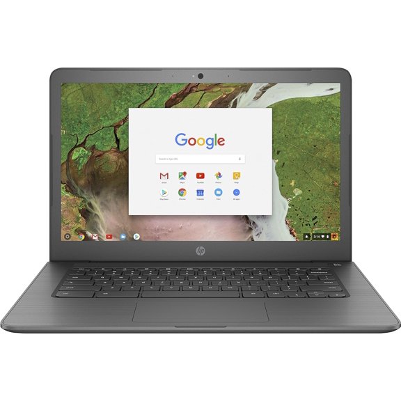 Remis à Neuf (Bon) HP 14 Chromebook à Écran Tactile - Intel Celeron N3350 - Mémoire 4 Go - eMMC 32 Go - Wi-Fi et Bluetooth - Caméra Web - Gris