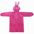 thumbnail image 3 of Children‘s Boys Girls Dinosaur Rainbow Printed Button Rain Jacket Hooded Windproof Raincoat, 3 of 6