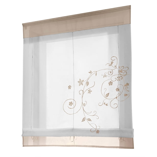 Nouveaux Stores Romains Broderie Tulle Court Store Rideau de Fenêtre de Pièce