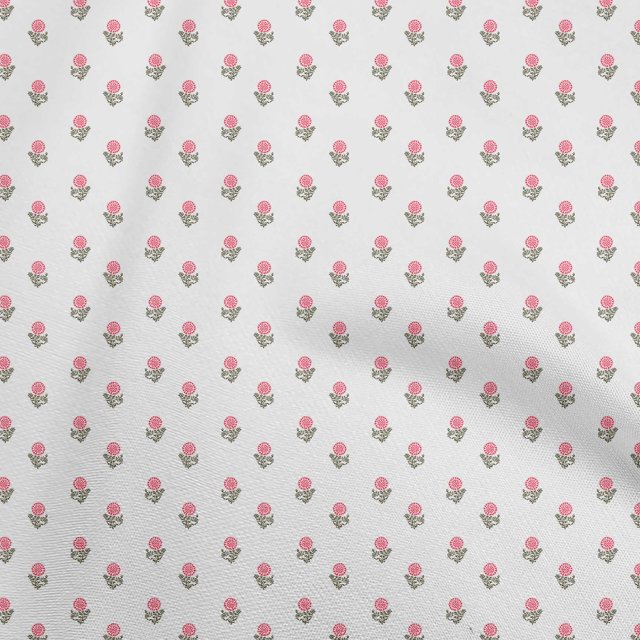 oneOone Polyester Spandex Pink Fabric Asian Floral Block Sewing Material Print Fabric By The Yard 56 Inch Wide