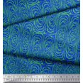 thumbnail image 2 of Soimoi Blue polyester Crepe Fabric Leopard & Wild Animal Skin Print Fabric by Yard 52 Inch Wide, 2 of 3