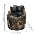 thumbnail image 5 of Couple Black Bears in Stump Garden Statue, 5 of 5