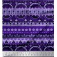 thumbnail image 1 of Soimoi Poly Georgette Fabric Dot,Stripe & Semi Mandala Decorative Decor Fabric Printed Yard 42 Inch Wide, 1 of 2