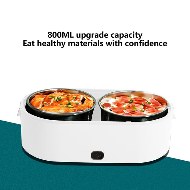 Insulated Lunch Box,Electrical Lunch Box with Car Mounted Automatic Heating and Insulation No Water Injection Lunch Box for Office Workers Bringing Hot Meals,Heated Lunch Box