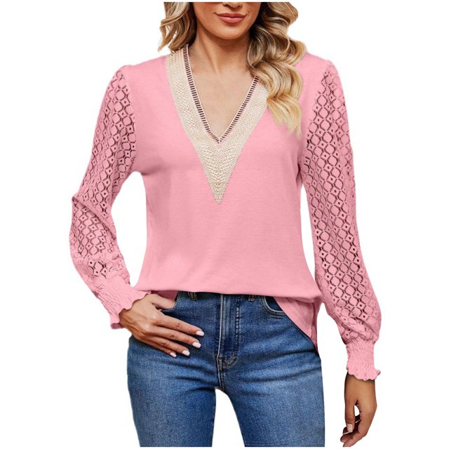 Birdeem Women's Solid Colored V-Neck Long Sleeve Textured Fallow Jacket Tops Blouse