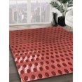 thumbnail image 3 of Ahgly Company Tapis d'Intérieur Lavables en Machine Rectangle Rouge Pamplemousse Transitionnel, 7' x 9', 3 of 7