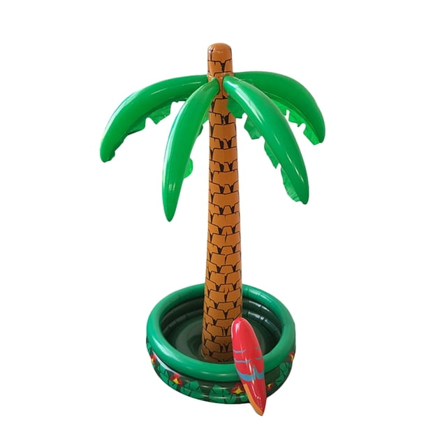 CIMAXIC Party 1PC Inflatable Parrot Coconut Tree Ice Bucket Decor PVC Inflatable Coconut Tree Multi-functional Coconut Tree Ice Bucket Funny Inflatable Toy for Hawaiian Party Decorations