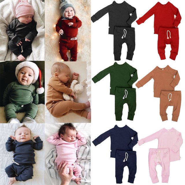Pyjamas pour Bébé Garçon Fille 0-2T Ensemble de Vêtements de Nuit