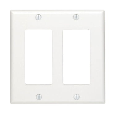 Plaque murale Decora pour deux dispositifs, en blanc