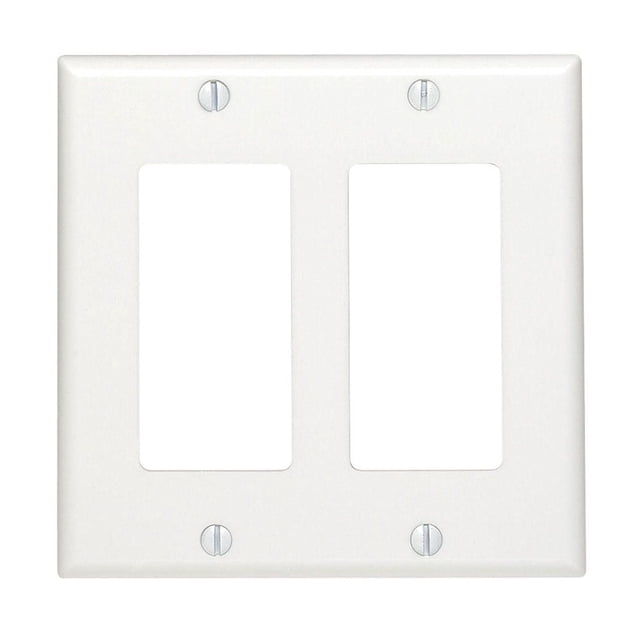 Plaque murale Decora pour deux dispositifs, en blanc