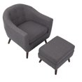 thumbnail image 2 of Chaise milieu-du-siècle Rockwell <br>et pouf, par LumiSource, 2 of 7