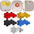 thumbnail image 4 of 12pcs Hexagon Mirror Tiles Wall Stickers Self Adhesive Stick On Art Decal, 4 of 7
