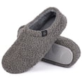 thumbnail image 1 of HomeTop Women's Fuzzy Curly Fur Memory Foam Loafer Slippers with Polar Fleece Lining, 1 of 6