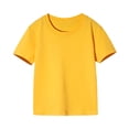 thumbnail image 1 of FAIWAD Unisexe Garçons Filles T-Shirts à Manches Courtes Tout-Petits Bébé Col Rond Été Coton Couleur Unie T-Shirts, 1 of 3