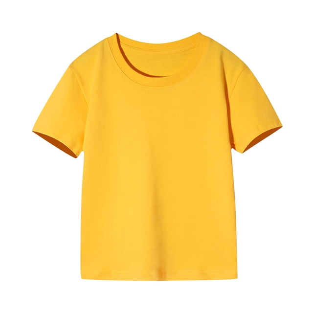 FAIWAD Unisexe Garçons Filles T-Shirts à Manches Courtes Tout-Petits Bébé Col Rond Été Coton Couleur Unie T-Shirts