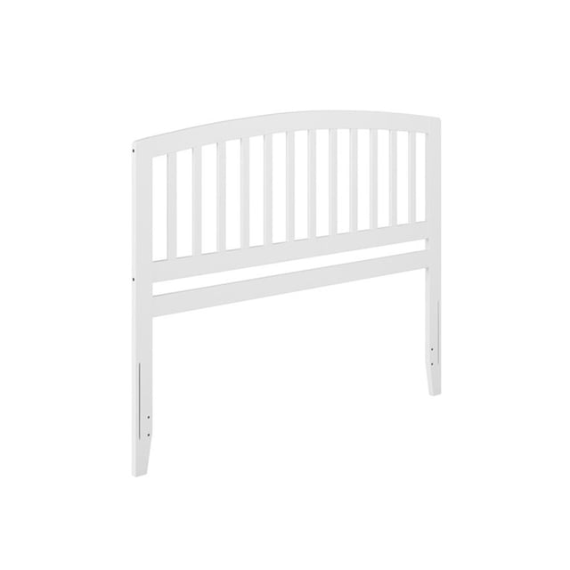 Pemberly Row Contemporary Mission-Inspired Queen Wood Headboard in White