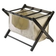 thumbnail image 4 of Winsome Dora Luggage Rack with Fabric Basket, Espresso, 4 of 6