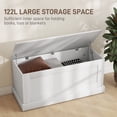 thumbnail image 4 of HOMCOM Modern Storage Chest, Living Room Wooden Box, 39.4", White, 4 of 10